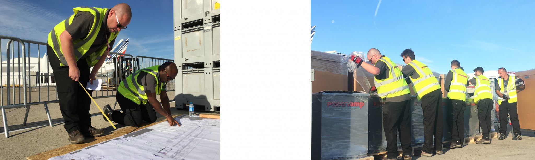 Powervamp set up in Paris collage
